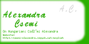 alexandra csemi business card